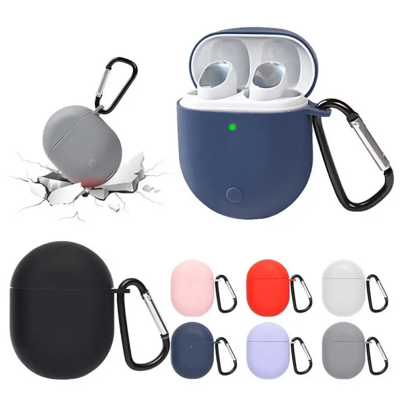 Мягкий силиконовый защитный чехол для наушников Xiaomi Mi Buds 3 Pro/Redmi AirDots Pro с крючком