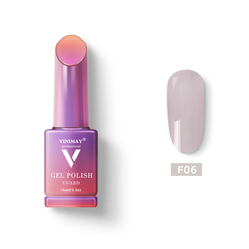 F06 VINIMAY Skin Pink France Gel Nail Polish vernis semi permanant UV Gelpolish Nail Art Design Manicure Nails Gel Polish Lacque - Цвет: F06