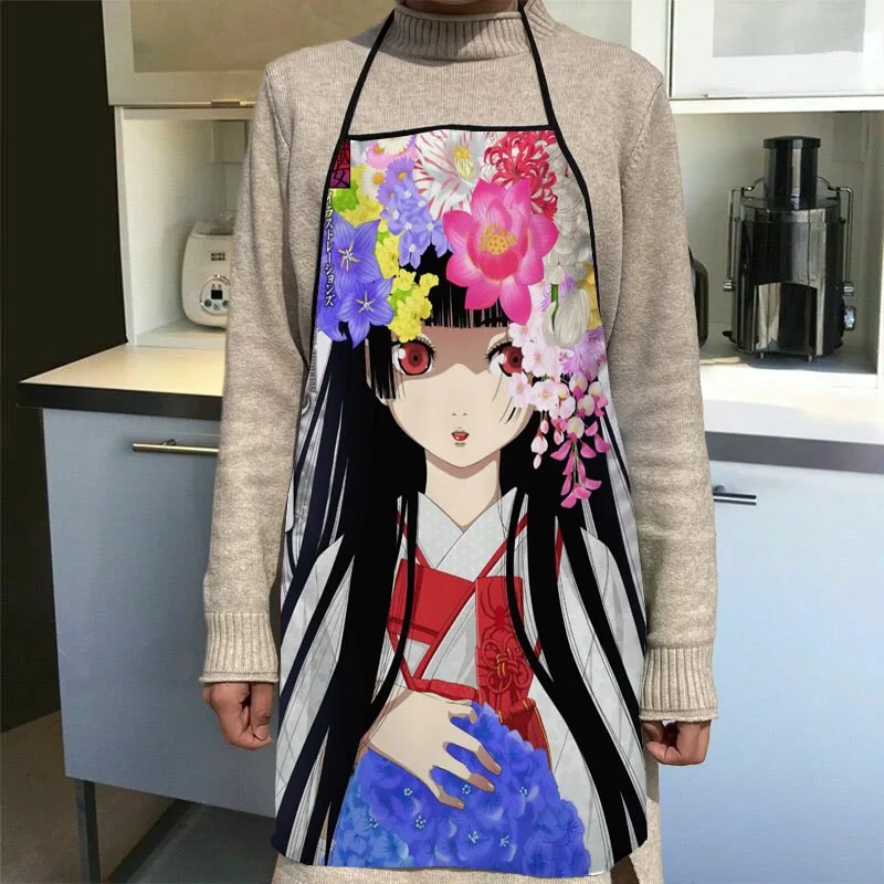

Enma Ai Jigoku Shoujo кухонный фартук для вечеривечерние аксессуары для выпечки для взрослых водонепроницаемые инструменты для чистки ткани 0918