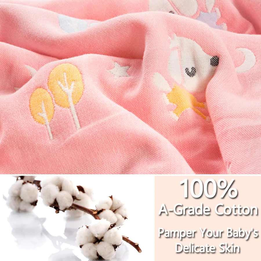 

Multi Layers Breathable Cotton Muslin Baby Blanket Soft Newborn Swaddle Wrap Baby Bath Towel Baby Bedding Quilt Nap Blanket