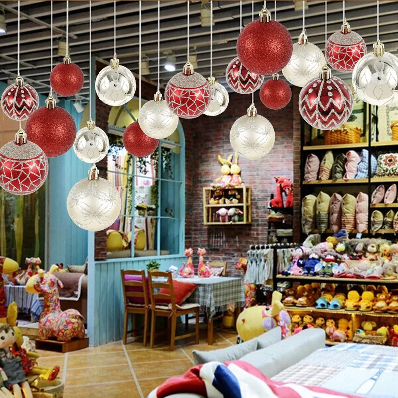 30 шт. Рождественские шары блеск Рождественская елка украшения игрушки