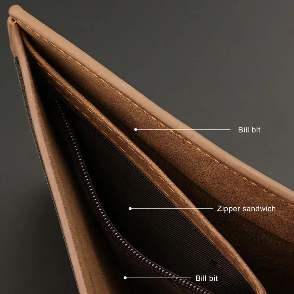 

HOT SALESNew Arrival Men Retro Faux Leather Multi Slots Short Wallet Credit Card Purse Cash Holder