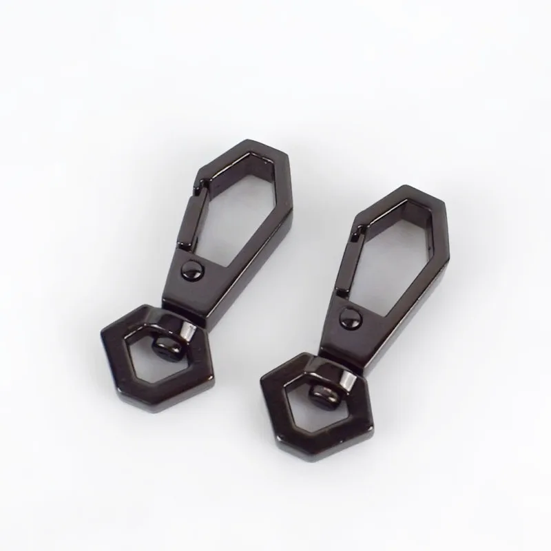 gunblack 10/30/50 шт 7 мм Металлические пряжки для мешка кошачий ошейник карабины поворотные карабины Рюкзаки ремни брелок аксессуары «сделай сам» - Цвет: gunblack