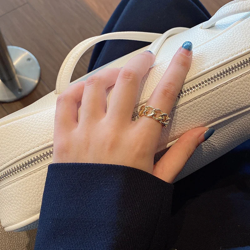 

Ring Female Personality Hip-hop Net Red Opening Adjustable Index Finger Joint Ring Cold Breeze Niche Ins Retro Ring