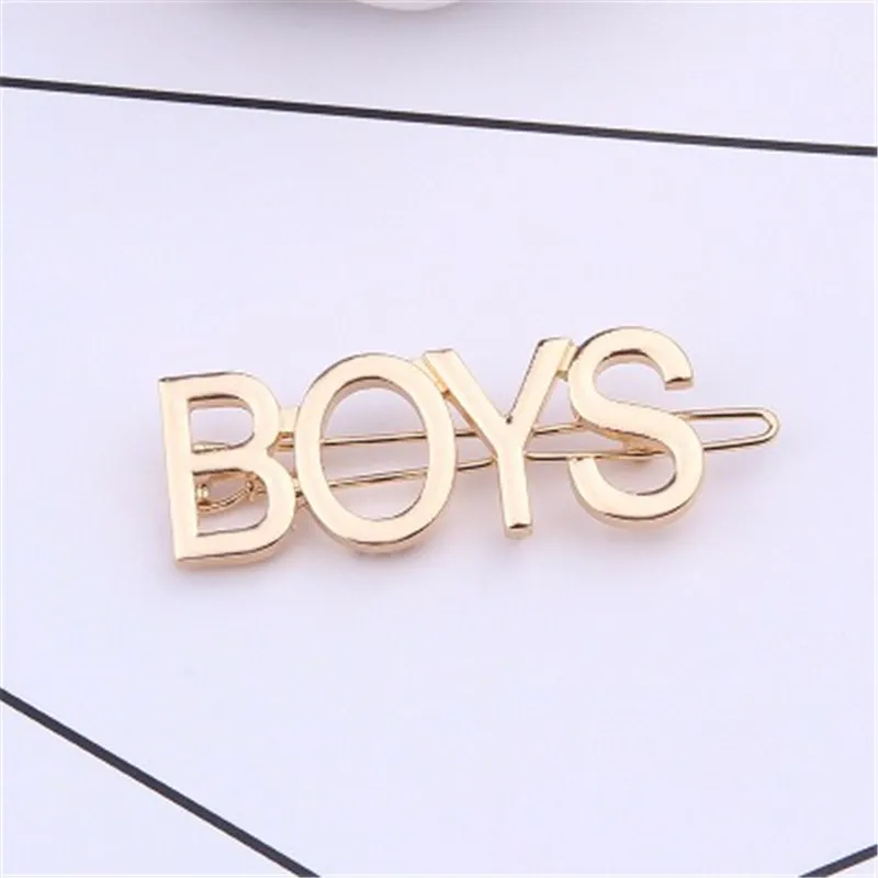 1 шт. металлический слова Заколки для волос блестящие буквы заколки Блестящими