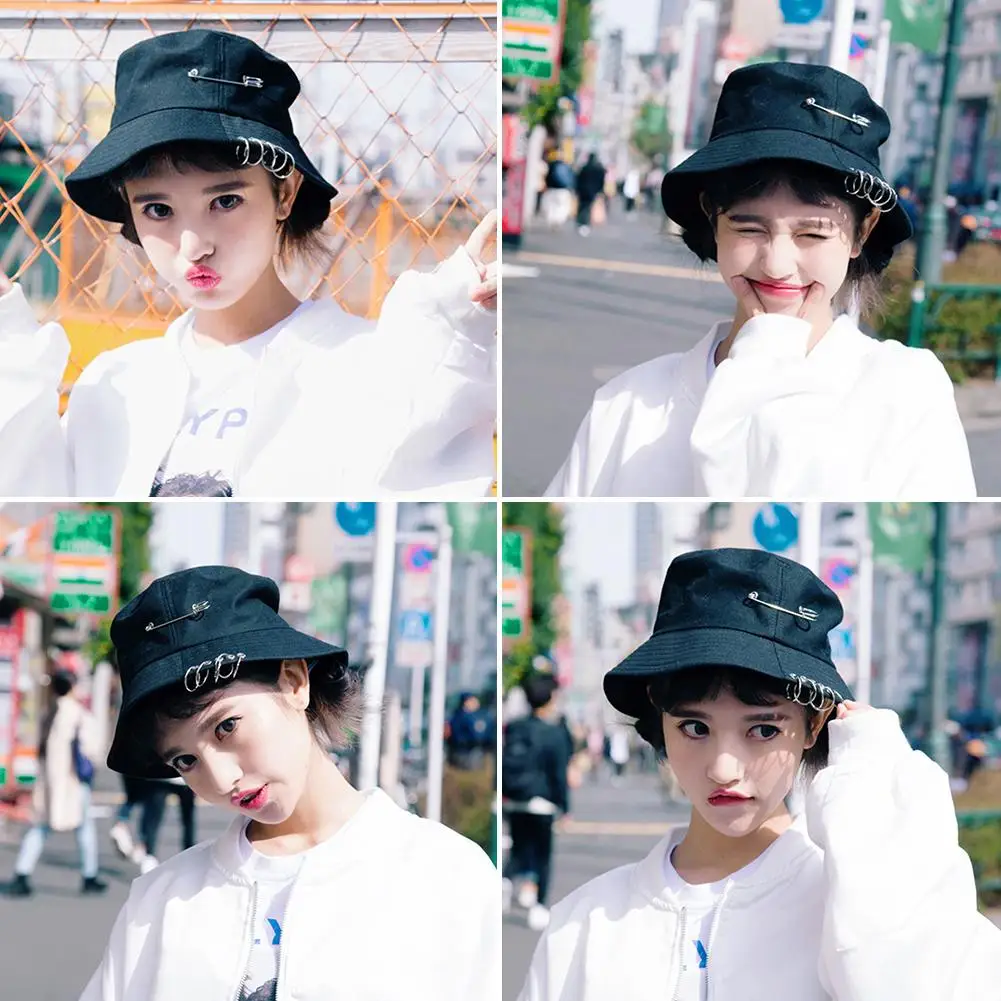 

Hats Fashion Iron Hoop Unisex Folding Sunhat Outdoor Cap Sun Protection Bucket Hat