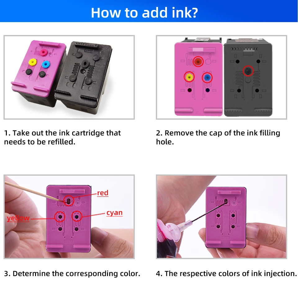 

Larger Capacity Ink Cartridge Compatible for HP 650 XL Deskjet 4640 4645 4646 4648 In Advantage 1510 2540 2545 2546 2548 Printer