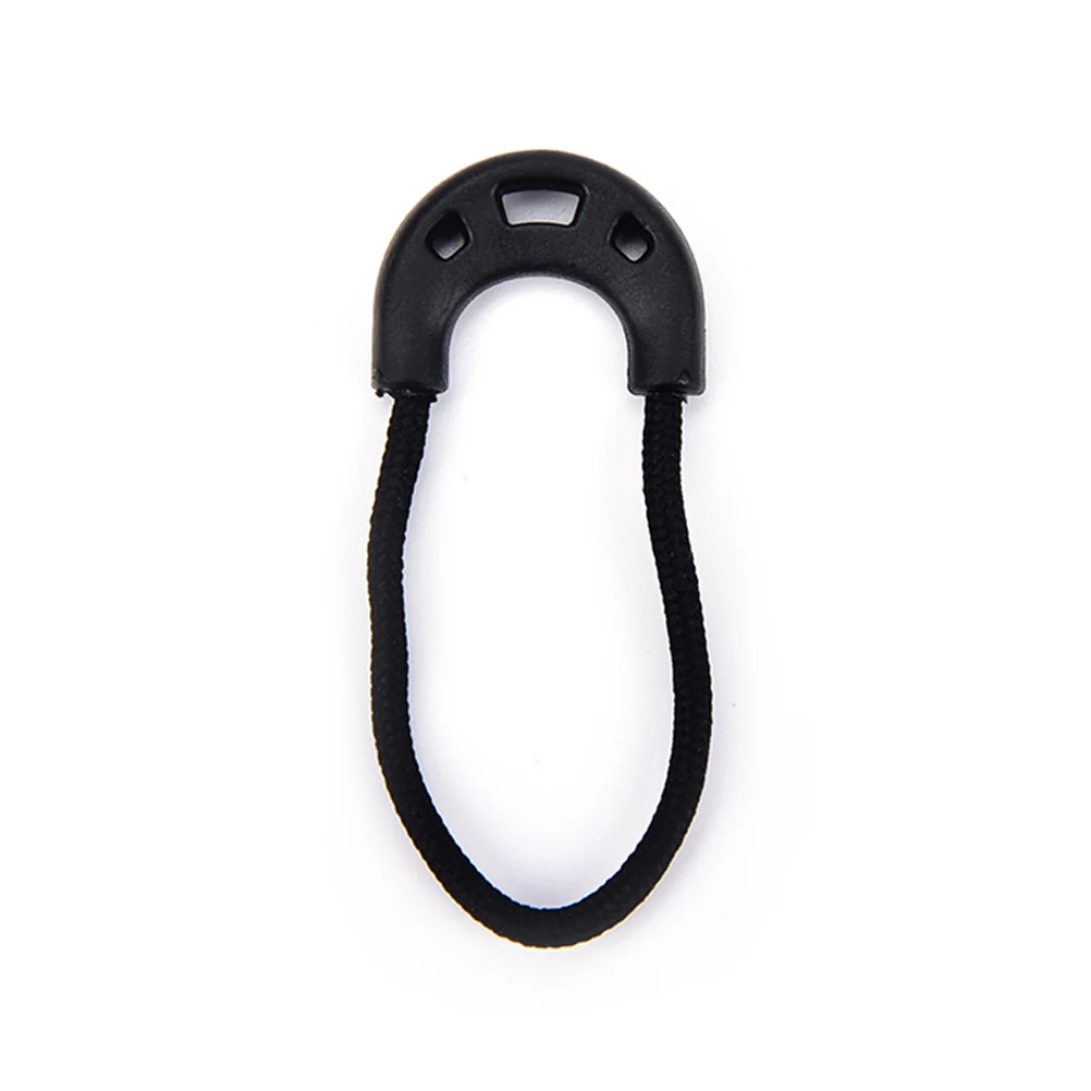 

10pcs/bag Top Quality useful EDC Black Small Zipper Pulls Cord Rope For Outdoor Travel Clothing Backpack Accessories