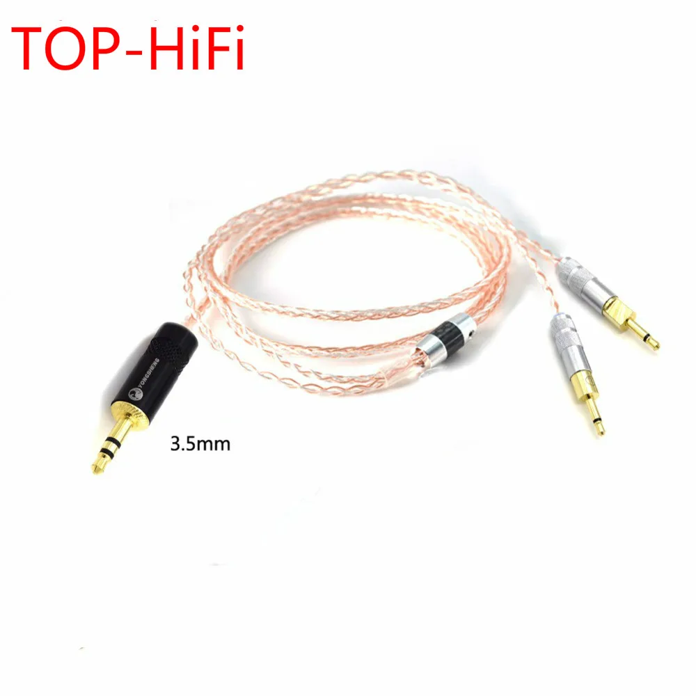 

TOP-HiFi 3.5/6.35/2.5/4.4mm/xlr Balanced 8-core 7n Occ Silver Plated Upgrade Cable For Hd700 M1060 M1060c Headphone