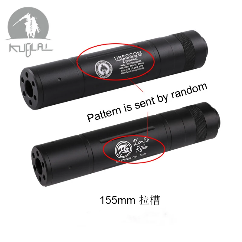 155mm Random Patter Нотч поверхность Открытый страйкбол для AEG передняя трубка игрушечный пистолет подходит гелиевый бластер - Цвет: 155mm Random Patter