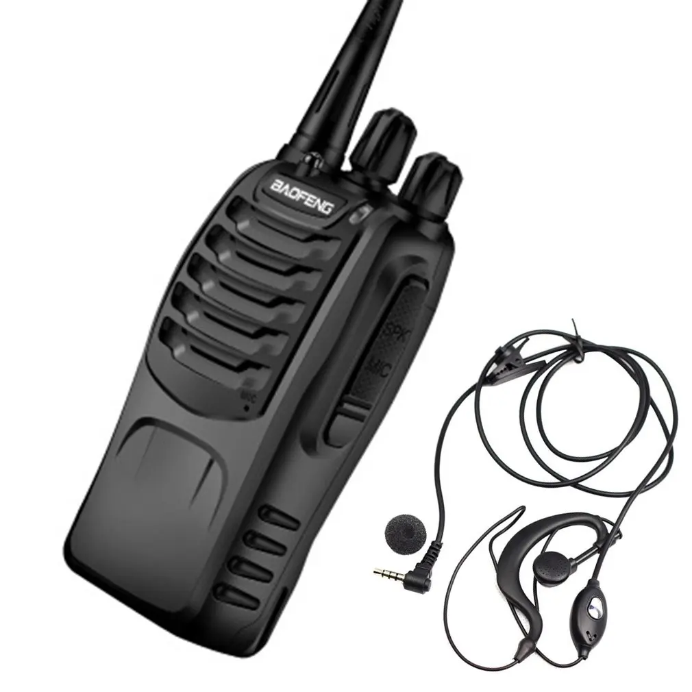 

BF-888S 1PCS Talkie Walkie 16CH FM UHF 400-470MHz 2-way Radio Transceiver Portable Interphone Long Distance Flashlight
