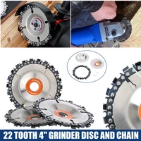 4 Inch Angle Grinder 22 Tooth Chain Disk Woodworking Chain Saw Disk Cutting Blade Wood Slotting Saw Blade For Angle Grinder