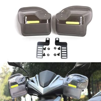 2pcs motorcycle hand guard handguard protector smoke translucent rear view mirror installed handguard
