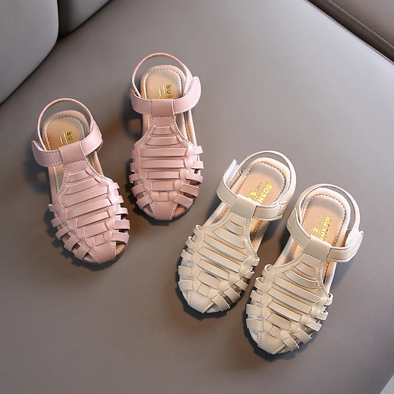 

2020 New Baby Little Girl Flat Summer Fashion Cutout Sandals Toddler Kid Beach Sandals Children Princess Shoes 1 2 3 4 5 6 Years