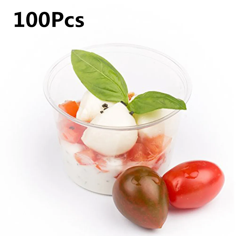 100 шт. 2oz одноразвый Пластик чашки части прозрачный порционный контейнер с