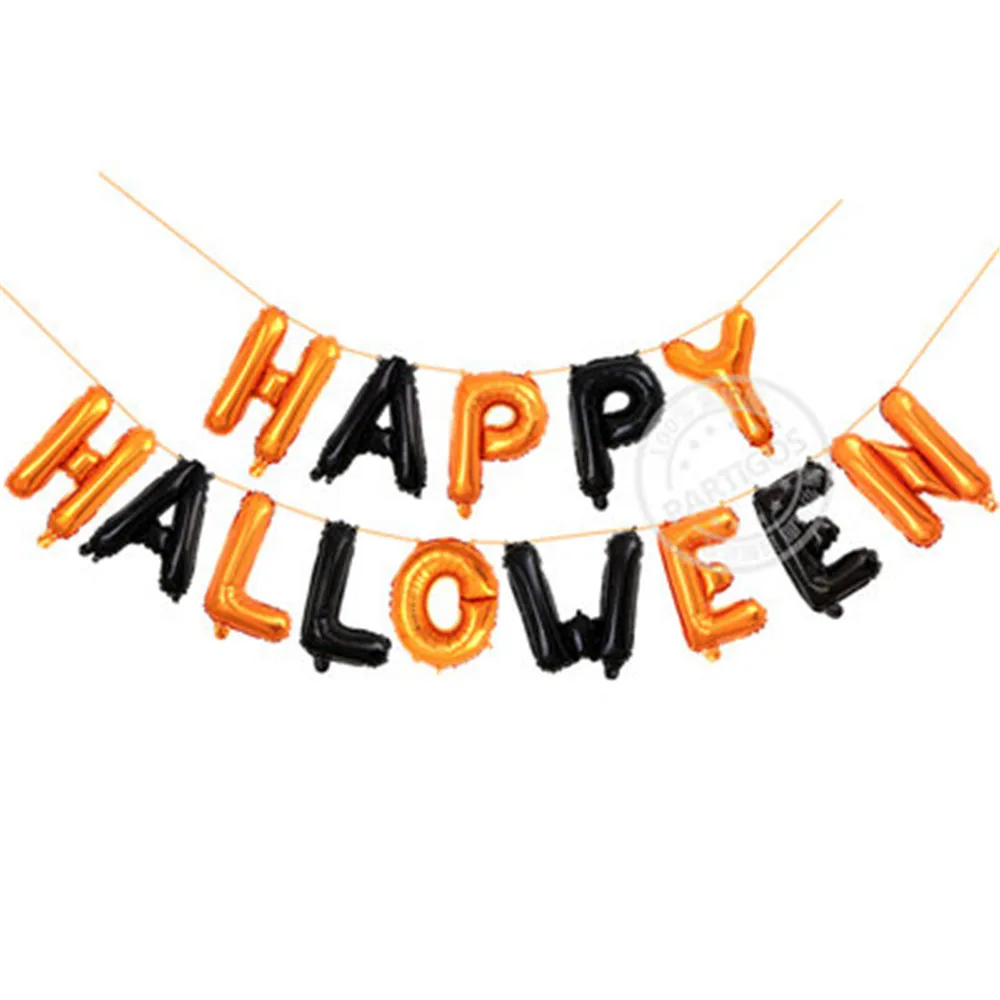

Happy Halloween Balloons Banner Hanging Halloween Banner Home Decor Bunting Flag Fireplace Garland Halloween Party Decorations