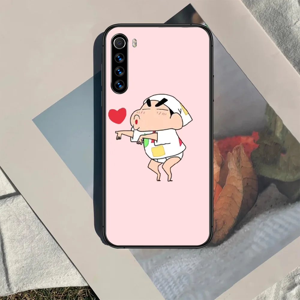 

Crayon Shins chan Cartoons Phone Case For XIAOMI Redmi Note 5 7 8 T 9 6A 7A 8A 9S K 20 30 Pro black Cover Tpu Hoesjes Fashion