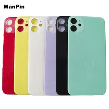 Phone Repair Back Cover Glass for iPhone 11 LCD Screen Battery Lens Big Hole Easy Chanage Broken Mobile Fix Accessories Parts