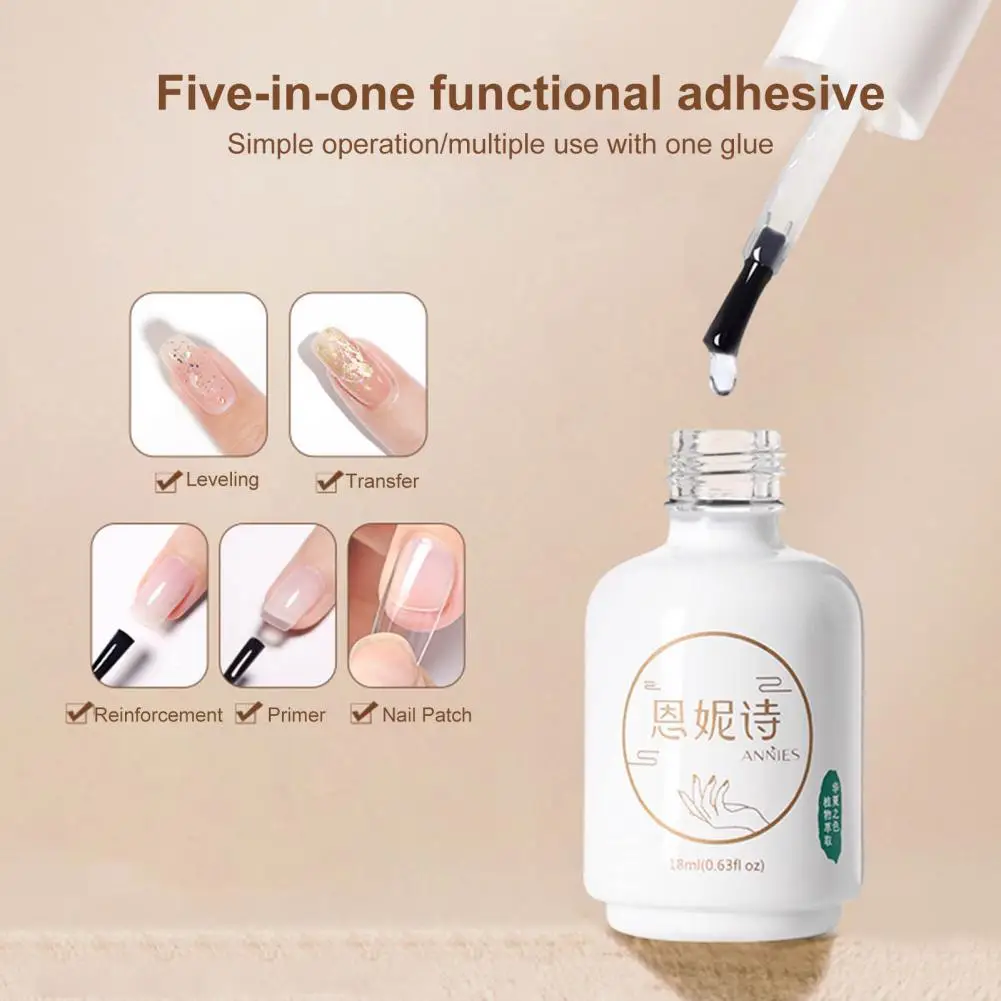 

18ml Nail Reinforcement Glue Functional Nail Patch Base Glue Compact Simple Operation Nail Base Glue