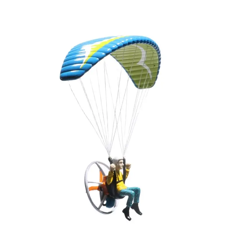 Mini Paramotor Model Paraglider Skydiver Rigger Parachute Ornament Decoration Handmade Paragliding Car Pendant fr Christmas Gift
