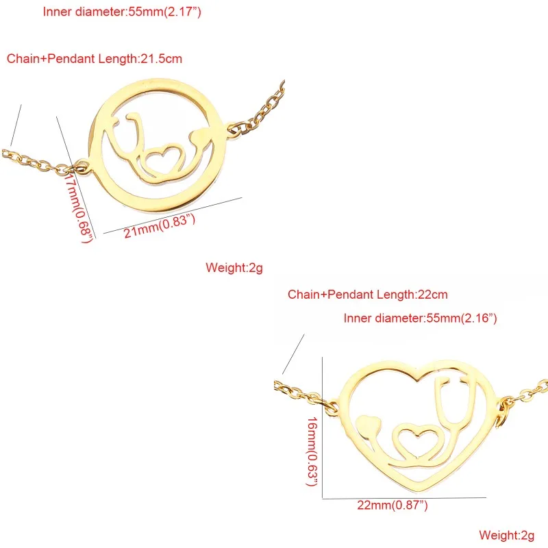 Модный браслет с медицинским стетоскопом ювелирные изделия из нержавеющей стали