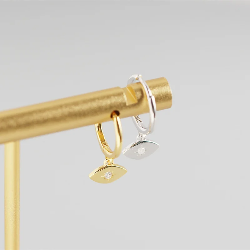 Женские серьги кольца с фианитами серебристые|Серьги-кольца| |