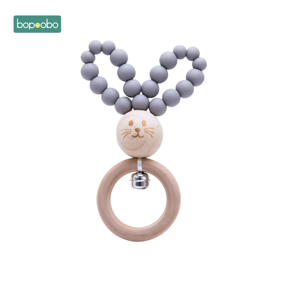 Type-24 Детские игрушки bopobo, 1 шт., Прорезыватель для зубов из пищевого силикона с бусинами, погремушка для кормления, Детские Прорезыватели для зубов, игры в спортзал, автомобиль, прорезыватели, игрушки Монтессори - Цвет: Type-24