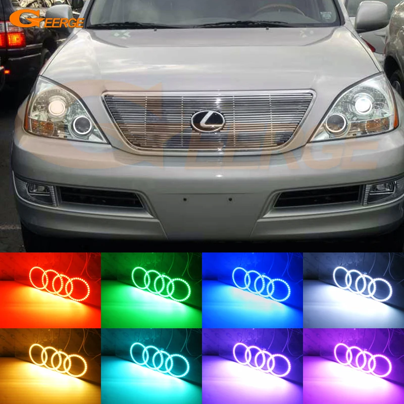 Для Lexus GX470 J120 2003 2004 2005 2006 2007 2008 2009 RF Дистанционное Bluetooth приложение многоцветный RGB