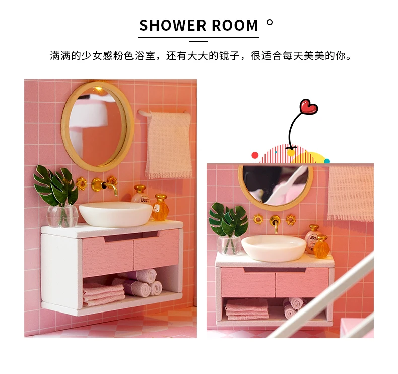 Кукольный дом мебель деревянная миниатюрная DIY Набор мини кукольный домик домашняя сборка ремесла игрушка лучший подарок на день рождения для детей девушка любовник