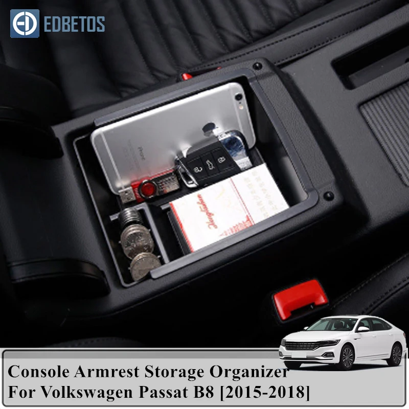 

Passat B8 Sedan Variant Alltrack 2015 2016 2017 2018 Console Armrest Storage Organizer For VW Volkswagen Passat B8 Glove Box