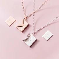 modian new design romantic lover letter pendants sweet charm 100 925 sterling silver envelope fashion pendant for women jewelry