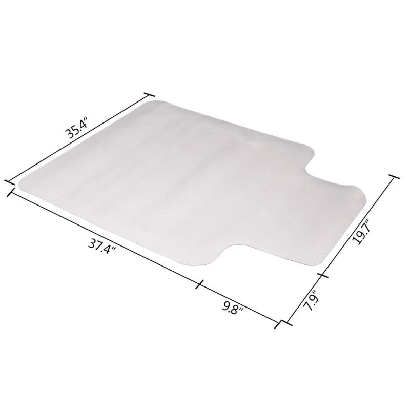 

36" X 48" Transparent Office Chair Mat Carpeted Clear PVC Matte Home-use Protective Mat Fit On Low And Medium Pile Carpets