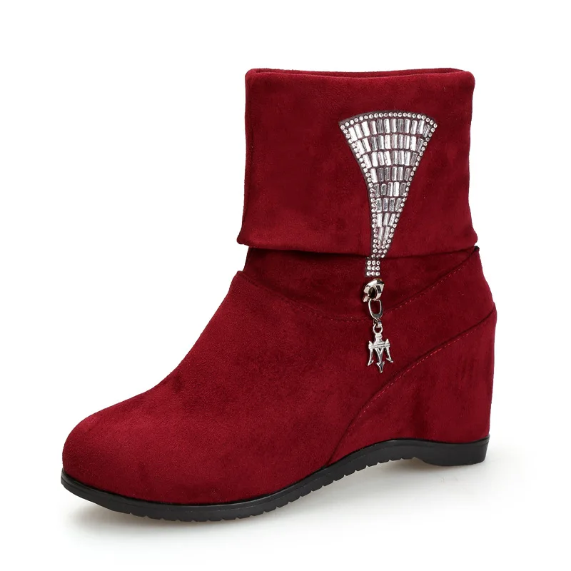 Новые танцевальные сапоги эластичные бархатные средней длины Ботинки Martin на