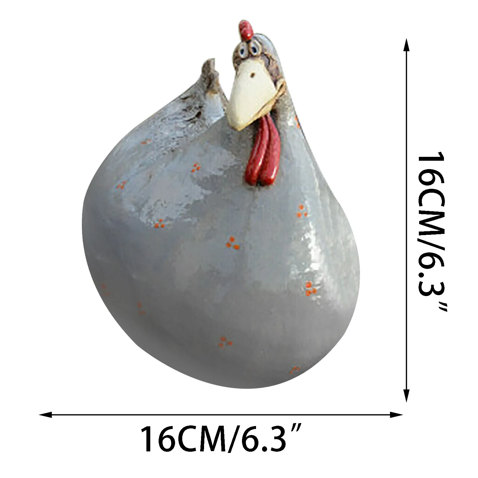 

Cute Little Chicken Yard Art Decor Big Eyed Chicken Resin Ornament Hanging Foot Chicken Statues Outdoor Backyard Decorations