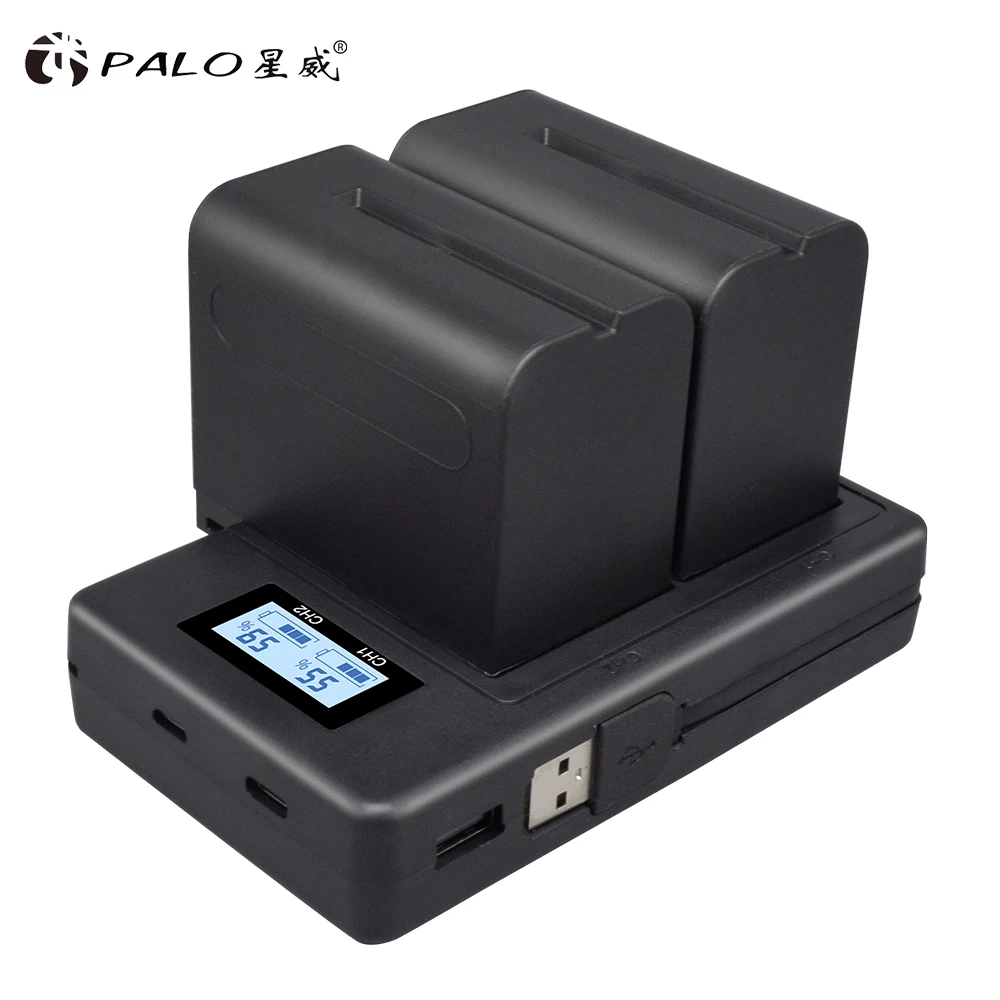 Зарядное устройство PALO для 2 батарей 1 со скрытым USB кабелем|Цифровые