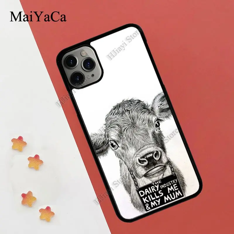 MaiYaCa Vegan Love Animal Pig Cow для iPhone 11 Pro Max XS X XR SE 2020 7 8 Plus чехол 12 mini|Бамперы| |