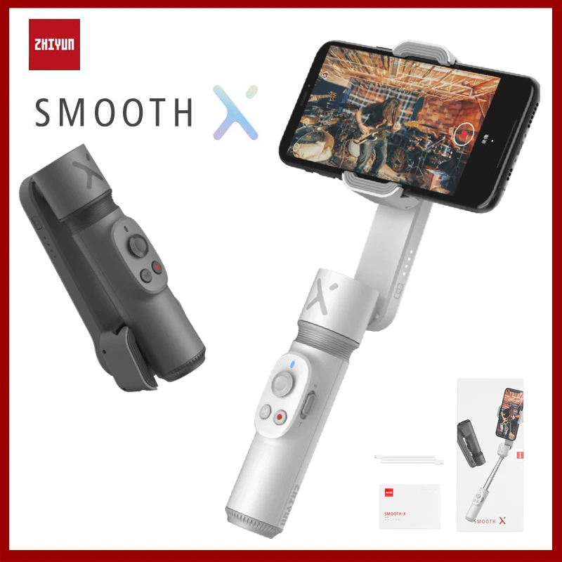 

ZHIYUN Smooth X 5 Q3 Q4 Handheld Gimbal Portable Stabilizer For Vlog Video Smart Tracking Selfie Stick for iPhone For Huawei