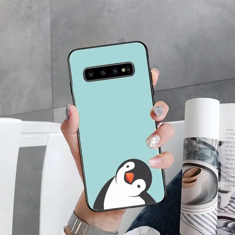 Милый чехол для телефона с изображением пингвина Samsung Galaxy S10 Plus S10E S20 Ultra S7 S8 S9 S10lite