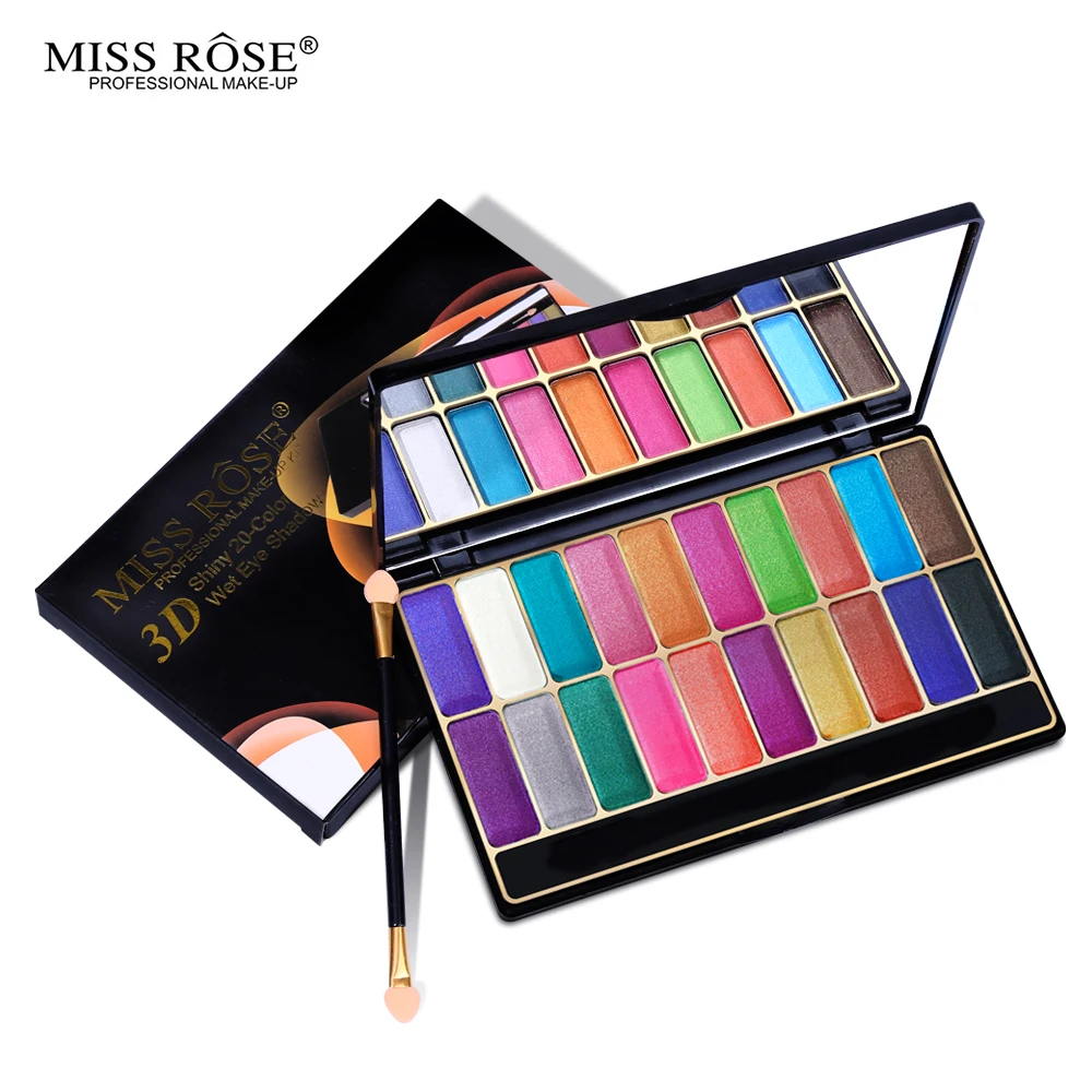 Miss Rose, 20 цветов, Мерцающая матовая палитра теней для век, палитра для макияжа, телесный, яркий пигментированный цвет, Набор теней для макияжа, косметика