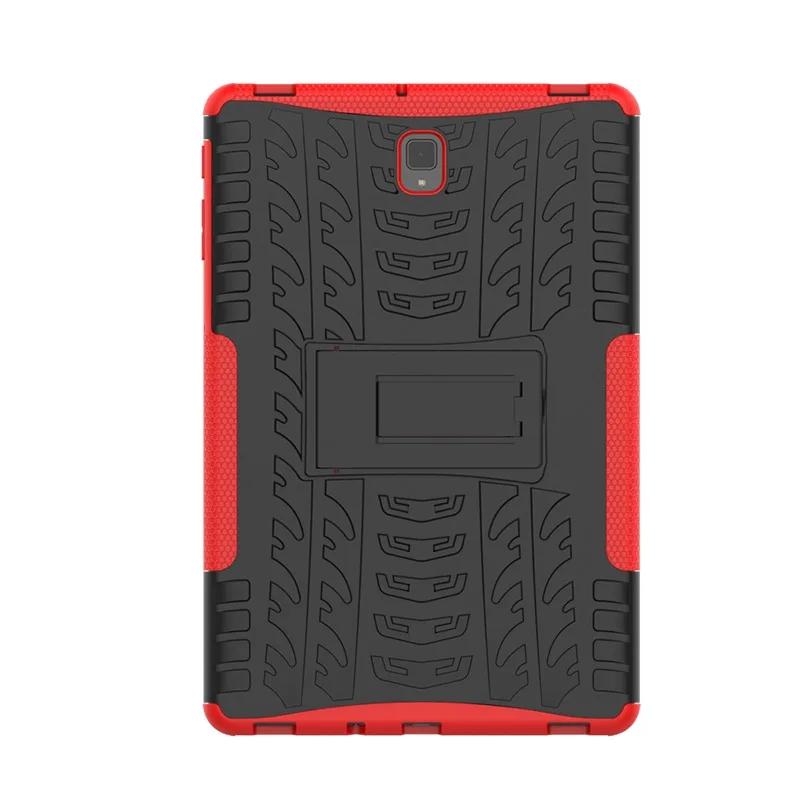 Красный Для Samsung Galaxy Tab S4 10,5 T830 чехол для планшета SM-T830 T835 10,5 дюймов Броня Силиконовый ТПУ+ PC противоударный чехол с подставкой+ ручка+ пленка - Цвет: Красный