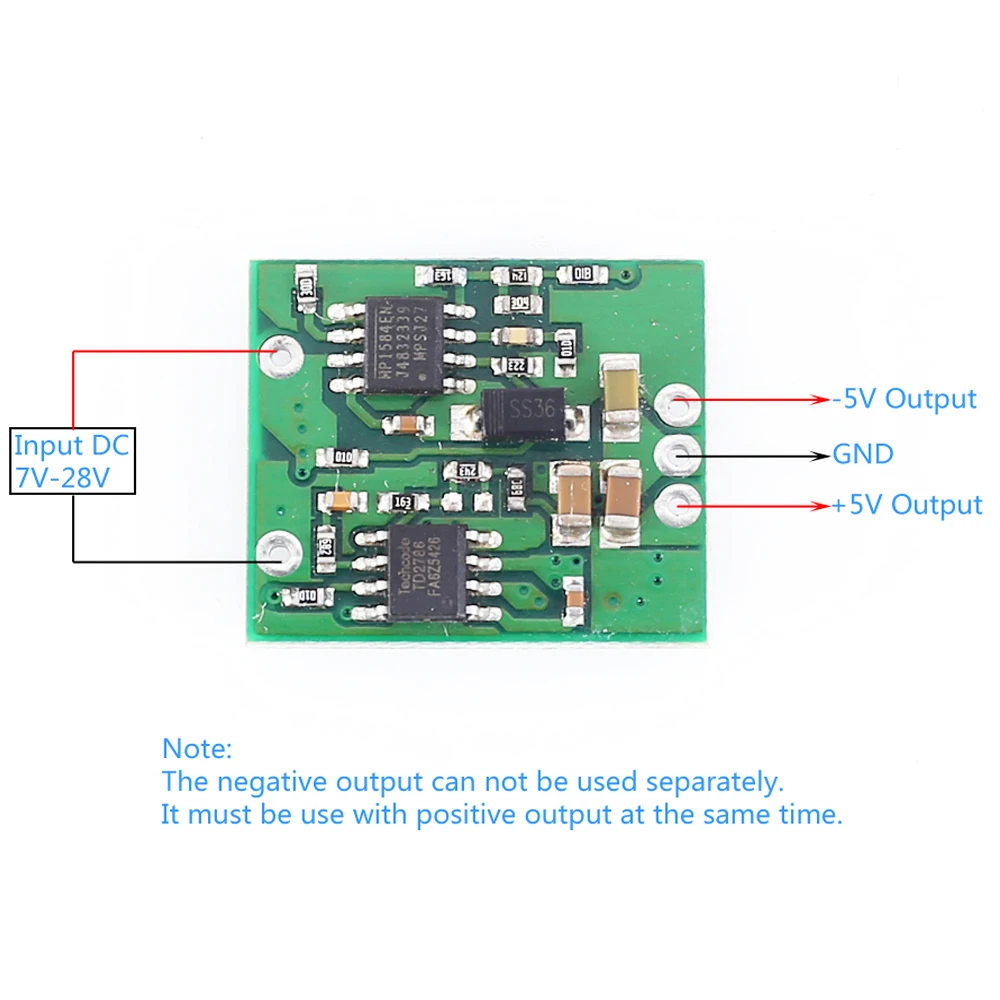 DC-DC Dual Buck Step Down Power Supply Module Voltage Conveter DC 7V-28V to +/-5V | Электронные компоненты и