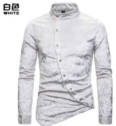 Модные брендовые дизайнерские мужские платье рубашка вечерние черно белый