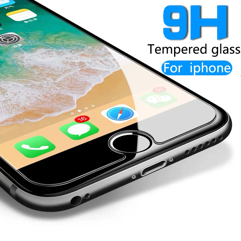 Для iPhone 5 5S 6 6S 7 8 Plus X XR XS 12 mini 11 Pro Max Закаленное стекло Защитная пленка