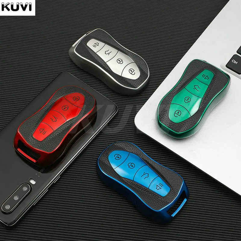 Кожаный ТПУ автомобильный пульт дистанционного управления с полным покрытием