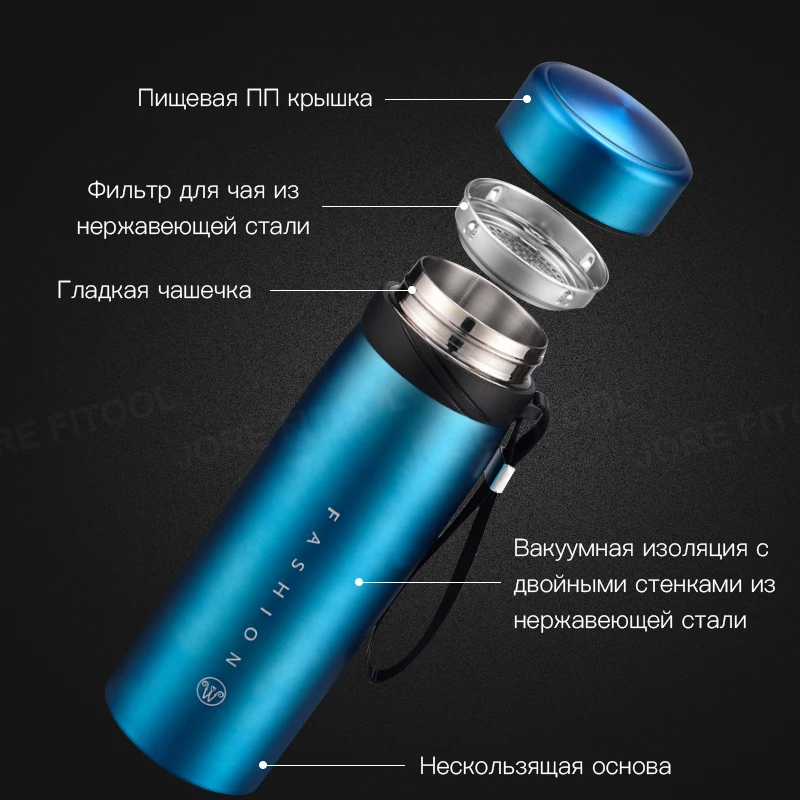 500/650/900/1100 мл бутылка-термос Нержавеющая сталь стакан изоляцией из нержавеющей стали бутылки Портативный вакуумная фляга для Кофе кружка чашка