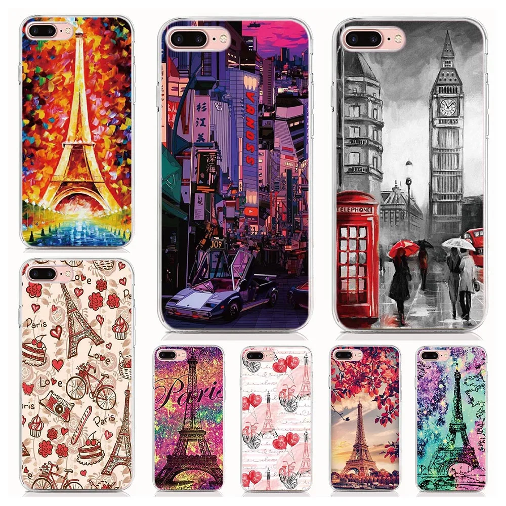 

For ASUS Zenfone ROG Phone 5 3 Strix 2 8 Flip 7 Pro 5 Lite 6 2019 Max Shot Case Romantic City Back Cover Mobile Phone Bag