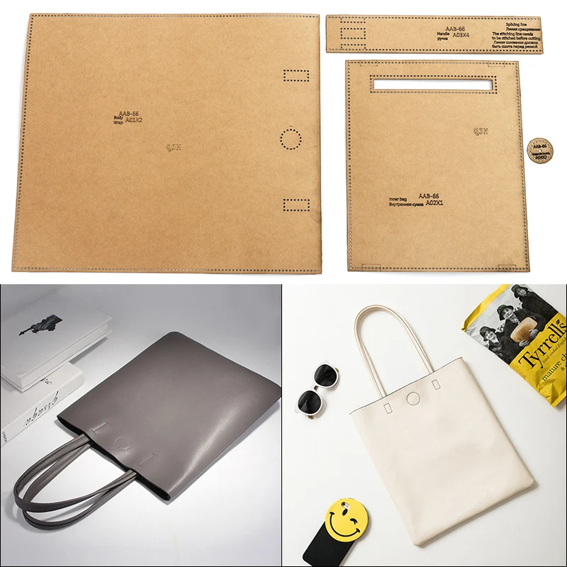 

DIY Leather Craft Handbags Acrylic Pattern Single Shoulder Bag Kraft Paper Template Handmade Sewing Stencils Drawing Mold