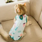 Хирургический костюм для кошек, воздухопроницаемый E-образный ошейник для кошек, альтернатива после операции, стерилизация, удаление и лечение ран домашними животными