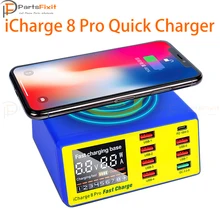 MECHANIC 8 8pro Port 10W LCD Digital Display Fast Charger USB Smart Charge Support QC 3.0 Wireless Charging for Mobile Phone