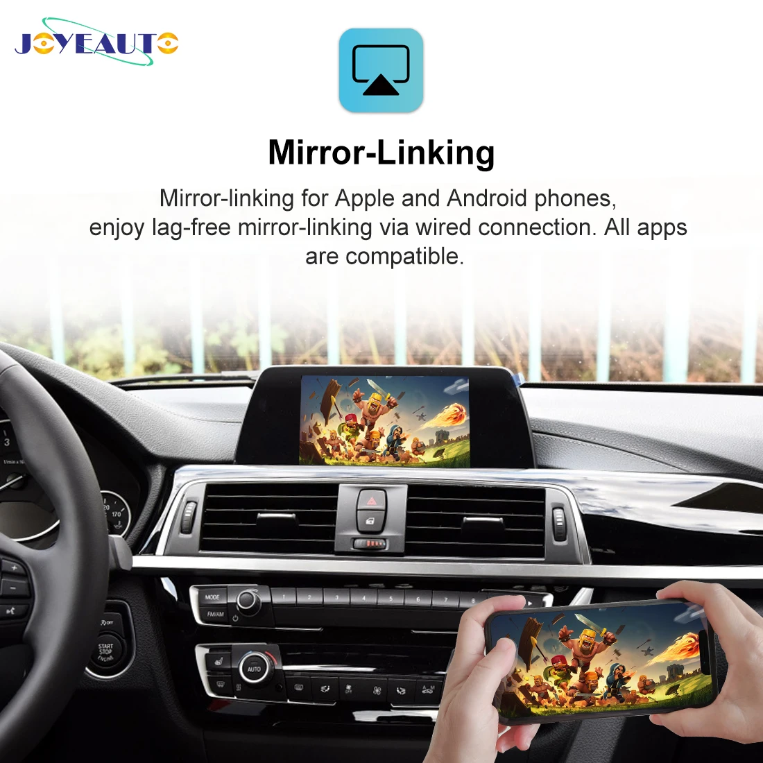 JoyeAuto беспроводной Apple Carplay для BMW 1 2 3 4 5 6 7 серии X1 X3 X4 X5 EVO NBT CCC CIC 2003 2018 Android